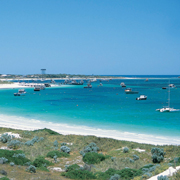 Boats moored at the inlet in Geraldton