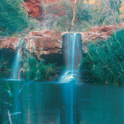 double waterfall in Karijini National Park